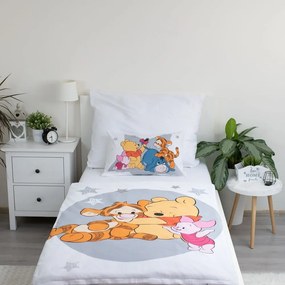 Set copripiumino e federa da bambini in cotone per culla 100x135 cm Winnie the Pooh "Stars" – Jerry Fabrics