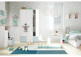 Mensola da parete per bambini BUBO 35x72 cm bianco/rovere chiaro