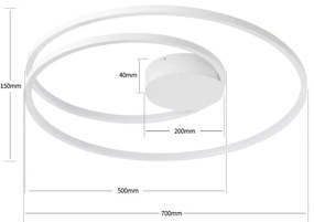 Brilagi- Lampada da soffitto LED dimmerabile TWISTER LED/75W/230V Ø 70 cm bianco + telecomando