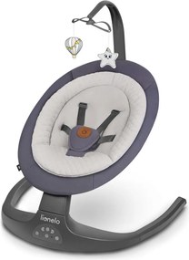Lionelo - Dondolo per bambini con melodia RALF 4xAA Grigio Grafite + telecomando