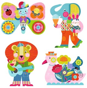 Disegni da colorare magici - Animali felici