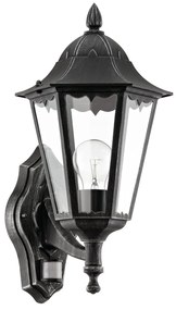 Applique Esterno Verso Alto Classica Navedo Alluminio Nero 1 Luce E27 H47,5Cm