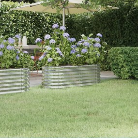 Letto Giardino Acciaio Verniciato A Polvere 114x40x36cm Argento /