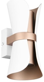 Lampada da parete in colore bianco-bronzo Coat - Trio