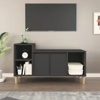 Mobile Porta TV Nero 100x35x55 cm in Legno Multistrato 821173