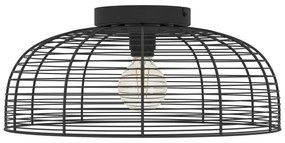 Eglo 43896 - Plafoniera RINROE 1xE27/40W/230V nero