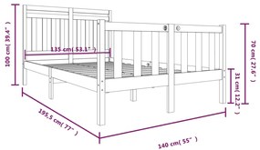 Giroletto 135x190 cm Double in legno Massello