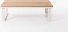 Salotto Da Esterno 5 Posti In Alluminio Con Tavolino E Cuscini Boston Avorio