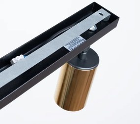 Sollux SL.1383 - Faretto WINX 2xGU10/10W/230V nero/oro