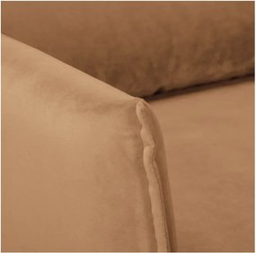 Poltrona marrone con rivestimento in velluto Juli – Ropez