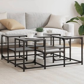 Tavolino Da Salotto Grigio Sonoma 91x91x40 Cm Legno Multistrato /