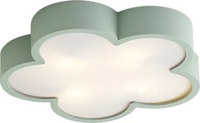 Plafoniera per bambini verde e bianca - Lucille