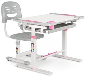 blumfeldt Tommi XL - Set con scrivania per bambini e sedia, altezza regolabile, ergonomica, 4-10 anni