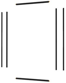 Kit di installazione telaio e ferramenta per cabine doccia ad apertura scorrevole Easy L 120 x H 190 x P 4.8 cm laccato opaco