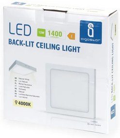 Aigostar - LED Plafoniera LED/12W/230V 17,3x17,3 cm 4000K bianco