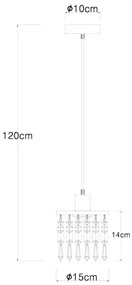 Globo 15533H - Lampadario a sospensione con filo COMMA 1xE27/40W/230V