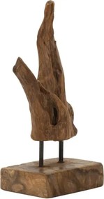 Scultura Akar In Teak Ric, Cm 20X11X34 Min 2 (Pezzi Unici - Non Rip. In Serie)