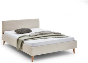 Letto matrimoniale imbottito beige rete non inclusa 140x200 cm Wicki – Meise Möbel