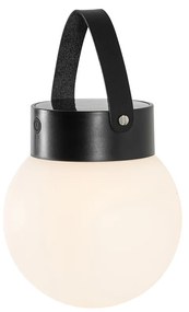 Lampada a sospensione da esterno nera incl. LED dimmerabile a 3 livelli solare - Cornelia