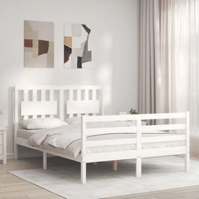 Giroletto Con Testiera Bianco Small Double Legno Massello /