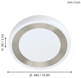 Eglo 99108 - Plafoniera LED RUIDERA LED/22W/230V