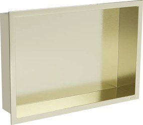 Mexen X-Wall-R mensola ad incasso con flangia 45 x 30 cm, oro spazzolato - 1950453010