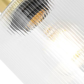 Faretto da soffitto Art Déco oro con vetro regolabile - Laura