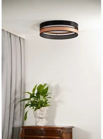 Duolla-Plafoniera LED ROLLER DUO SHINY LED/24W/230V diametro 45 cm nero/rame