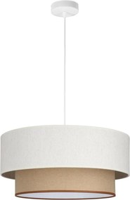 Lampadario sospeso a cavo NATIA 1x E27/60W/230V, Ø 45 cm, bianco/marrone