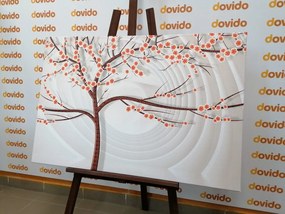 Quadro su tela – Albero moderno su sfondo astratto