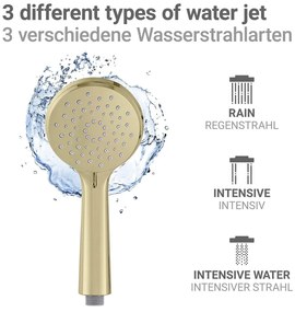 Set per doccia oro opaco in acciaio inox 101 cm Young Line – Wenko