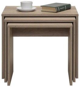 SET 3x Tavolino marrone