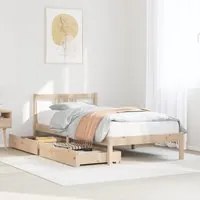 Letto senza Materasso 90x200 cm in Legno Massello di Pino 3301630