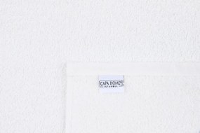 Asciugamani e teli da bagno in cotone bianco in un set di 4 pezzi Linda - Foutastic