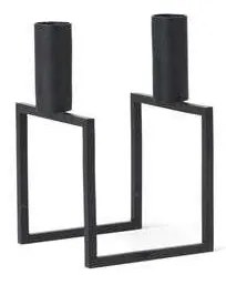 Audo Copenhagen - Kubus Line Candle Holder Black Audo Copenhagen