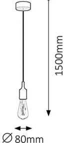 Rabalux 1415 - Lampada a sospensione ROXY E27/40W verde