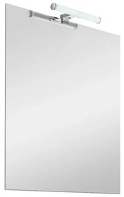 Specchio bagno 50x70 cm reversibile con LED naturale