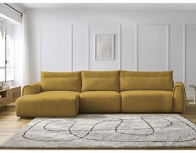 Divano angolare in giallo ocra Aden – Bobochic Paris