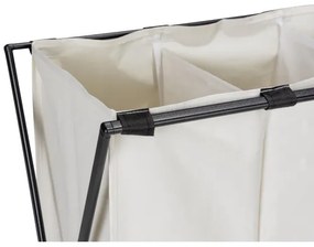 WENKO 71298800 - Cesto portabiancheria TRIO 69x76 cm crema/nero