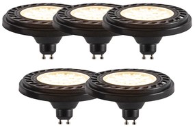 Set di 5 Lampada LED GU10 dimmerabile in 3 fasi AR111 8W 700 lm 2700K