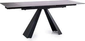 Tavolo allungabile Salvadore Ceramic II CORSO GREY/nero opaco - L120-180 cm
