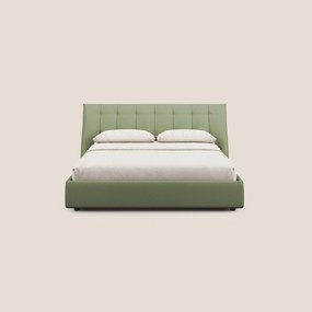 Clizia letto imbottito di design con vano contenitore in ecopelle impermeabile T04