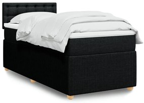 Giroletto A Molle Con Materasso Nero 100x200 Cm İn Tessuto /