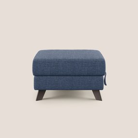 Moon Pouf contenitore e piedini alti in tessuto morbido ad intreccio soft-touch impermeabile T06