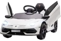 Macchina Elettrica per Bambini 12V con Licenza Lamborghini Aventador SVJ Roadster Bianco