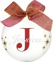 Pallina natale con nome Jessica 10cm