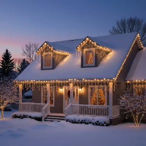 Brilagi - Catena luminosa natalizia da esterno 400xLED/8 funzioni 23m IP44 bianco caldo