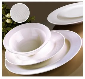 Set da tavola 18 pezzi in porcellana bianca