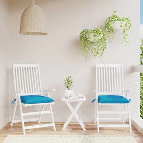 Cuscini Per Sedia 2 Pz Azzurro 40x40x7 Cm İn Tessuto Oxford /