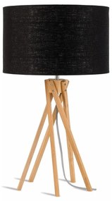 Lampada da tavolo con paralume nero e struttura in bambù Kilimanjaro - Good&amp;Mojo